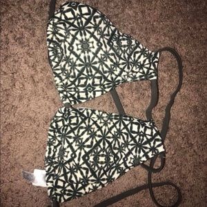 Army Green High Neck Bikini Top